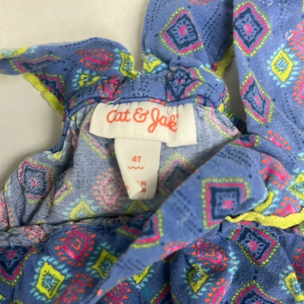 Cat & Jack Colorful sleeveless patterned toddler girl tank. Size 4T.